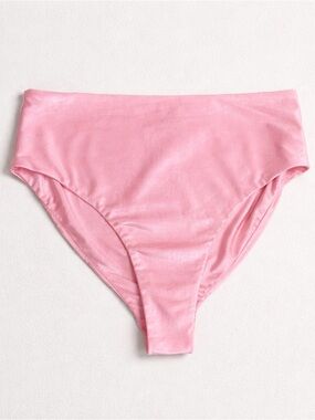 Tiger Mist Pink High Waist Bikini Bottoms Swimwear Medium Stretch Fit